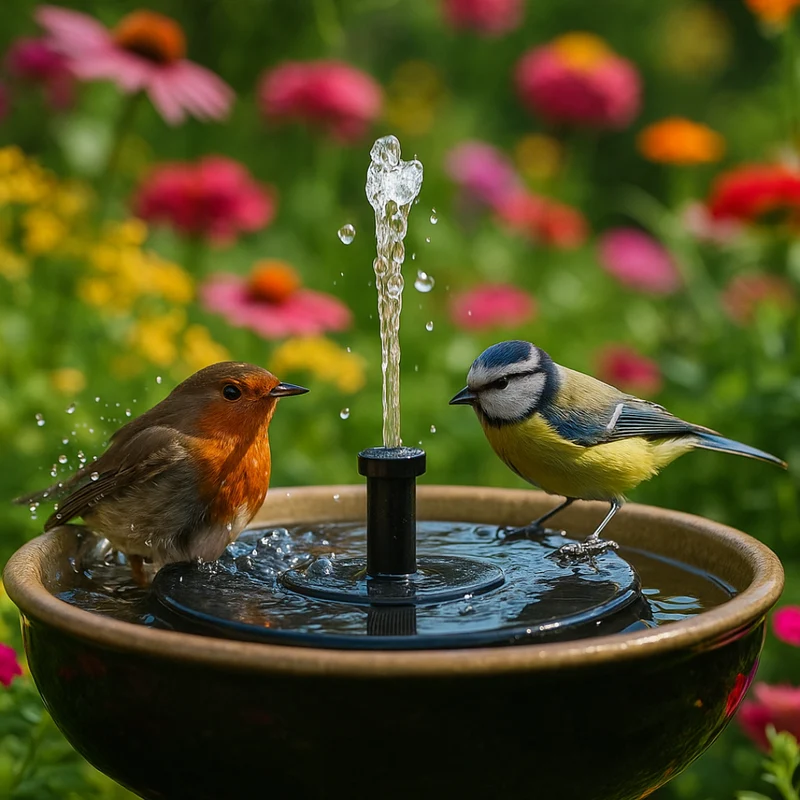 Zonne-energie Fonteinpomp voor Vijver Vogelbad en Tuin met Automatische Werking | Sansoti