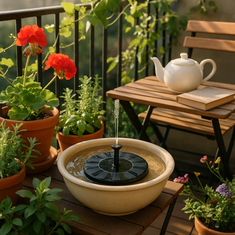Zonne-energie Fonteinpomp voor Vijver Vogelbad en Tuin met Automatische Werking | Sansoti