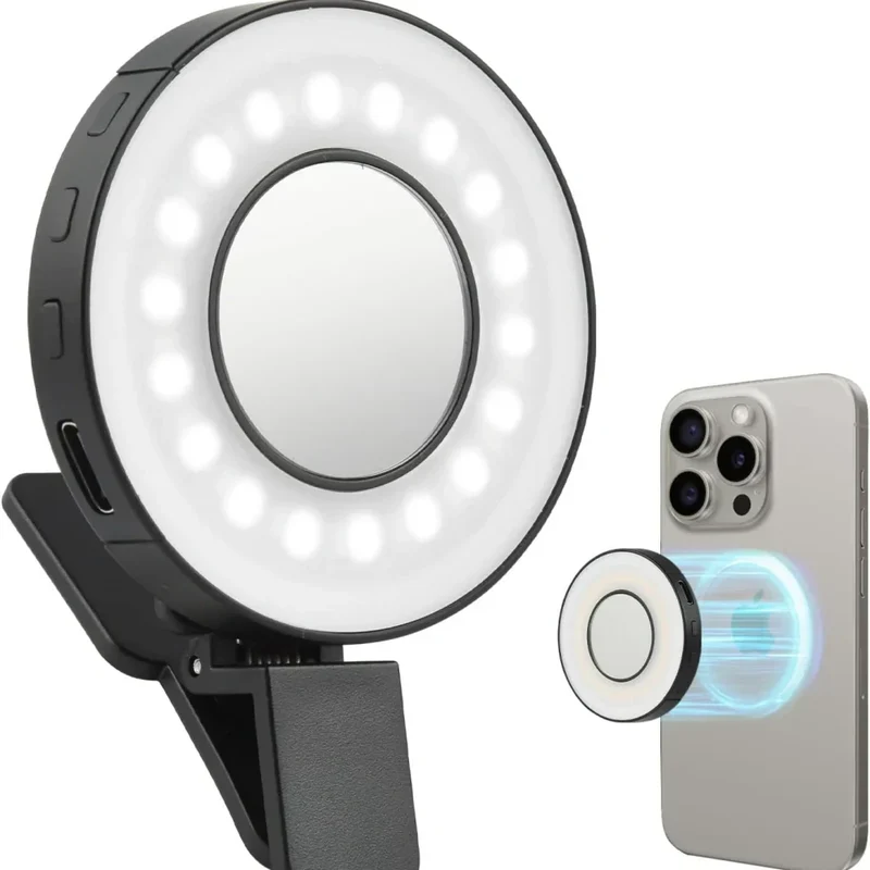 Magnetisch LED Fotolicht Draagbaar Dimbaar Oplaadbaar voor Selfies Video Content Creation | Sansoti
