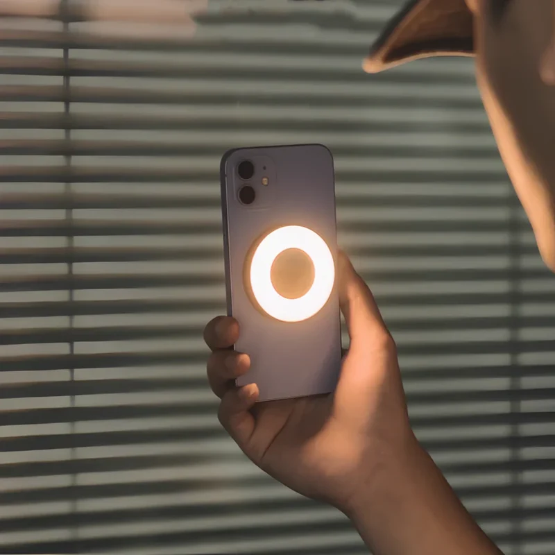 Magnetisch LED Fotolicht Draagbaar Dimbaar Oplaadbaar voor Selfies Video Content Creation | Sansoti