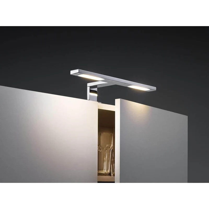 Galeria Spiegel- und Aufschrankleuchte LED Double Hook 2x3,2W Chrom