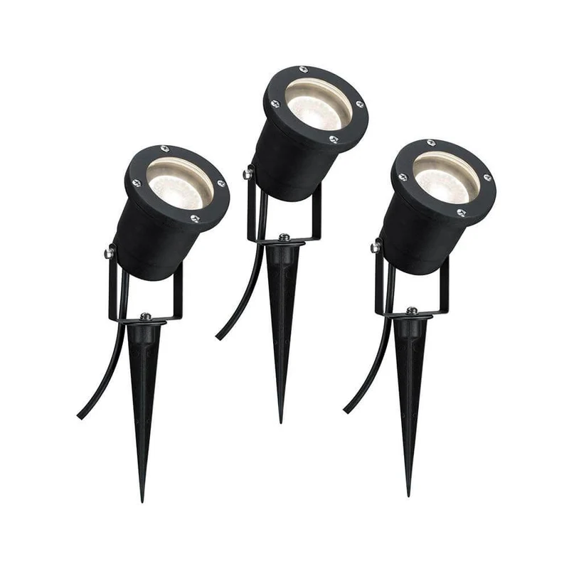 Special Line Garden Spotlight IP44 GU10 3x3,5W 3000K Schwarz Alu