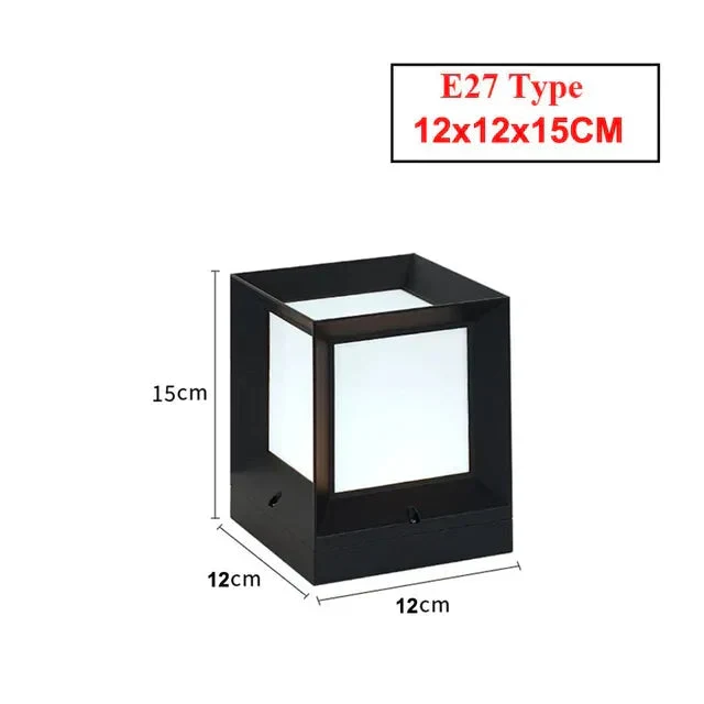 Moderne Tuinlamp Sokkel Zwart Frame Wit Diffuser voor Tuin Oprit & Poorten | Sansoti