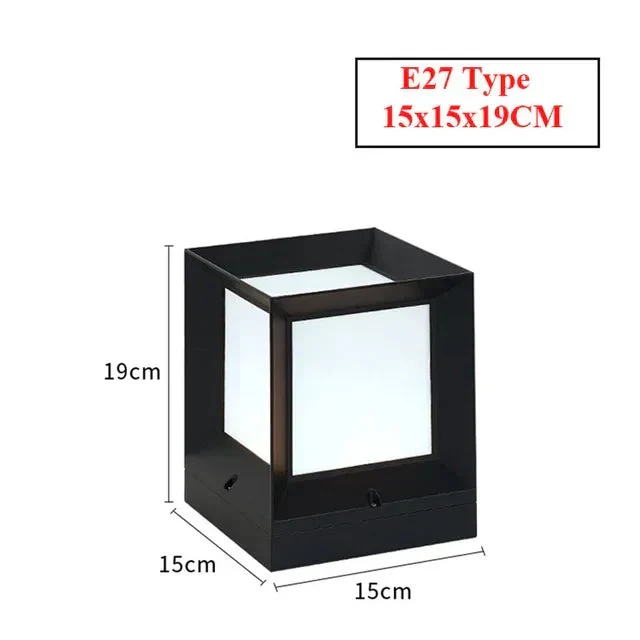 Moderne Tuinlamp Sokkel Zwart Frame Wit Diffuser voor Tuin Oprit & Poorten | Sansoti