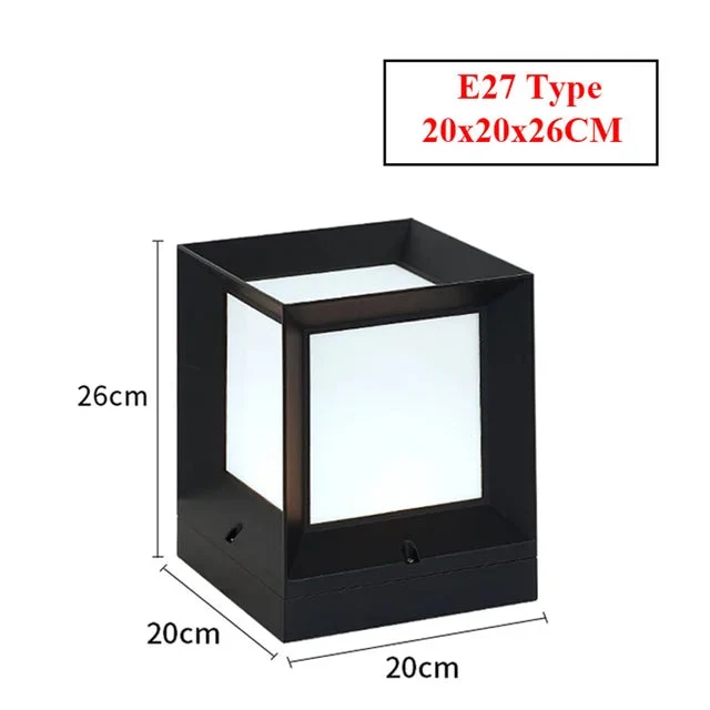 Moderne Tuinlamp Sokkel Zwart Frame Wit Diffuser voor Tuin Oprit & Poorten | Sansoti