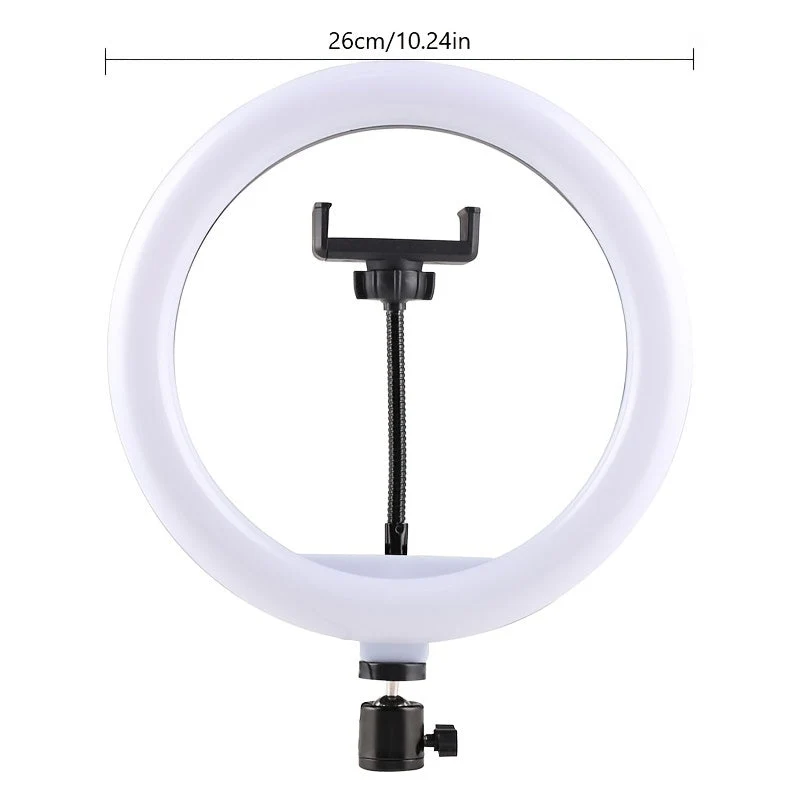 LED-ringlamp 26 cm met verstelbaar statief 55 cm voor fotografie en video | Sansoti
