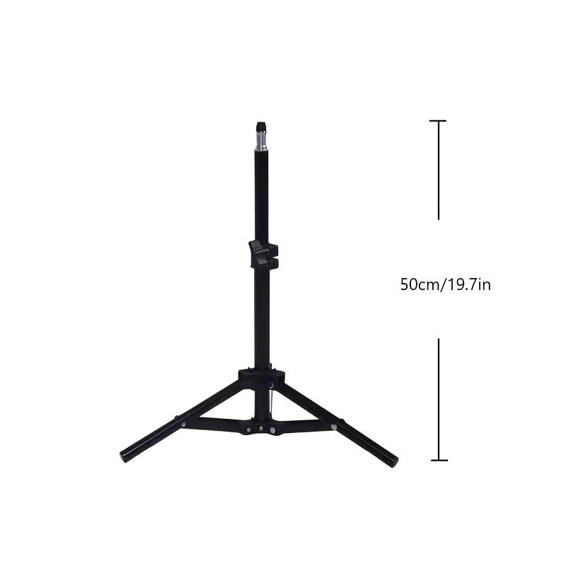 LED-ringlamp 26 cm met verstelbaar statief 55 cm voor fotografie en video | Sansoti