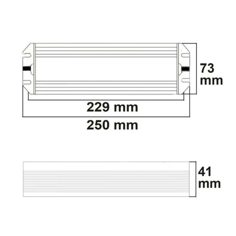 200W zertifiziertes Einbaunetzteil Dimmbar 24V IP67