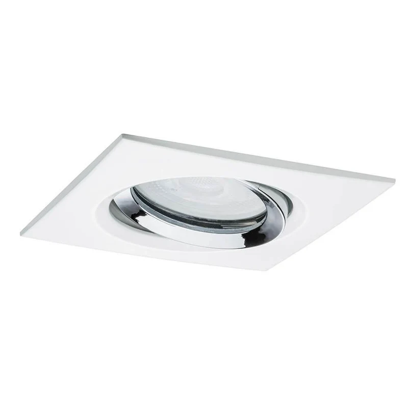 Premium EBL Set Nova IP65 eck LED 1x7W GU10 Ws matt-Chrom Alu Zi