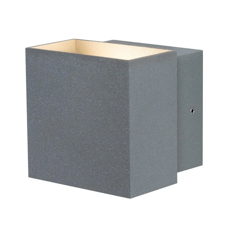 Wandaufbauleuchte LED Cybo eckig 2x3W grau 100x100mm