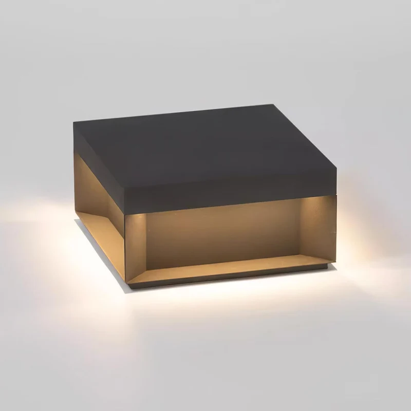 Solar Tuinpaal Verlichting Modern IP65 Zwart Aluminium Wegverlichting Waterdicht voor Tuin Oprit Terras | Sansoti