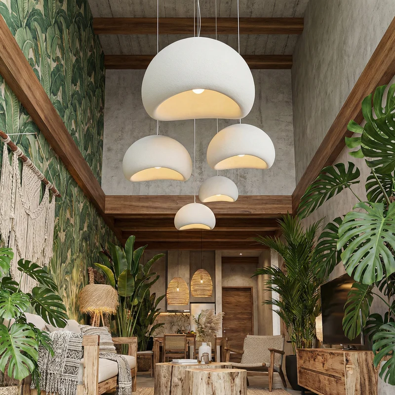 Minimalistisch Hanglampje Wabi Sabi Stijl Japanse Sfeerverlichting Eetkamer Woonkamer Hanglampen Scandinavische Verlichting Keukenlamp | Sansoti