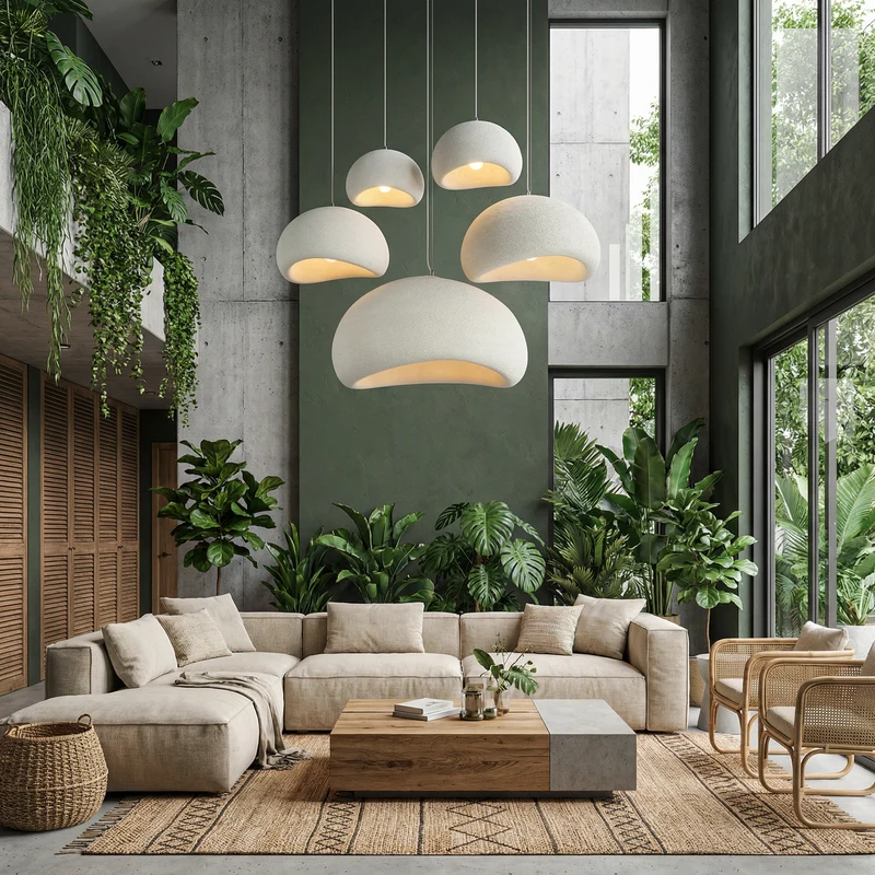 Minimalistisch Hanglampje Wabi Sabi Stijl Japanse Sfeerverlichting Eetkamer Woonkamer Hanglampen Scandinavische Verlichting Keukenlamp | Sansoti