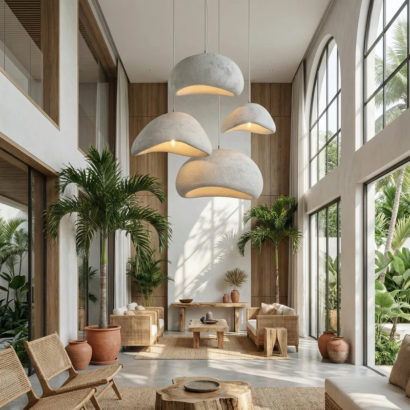 Minimalistisch Hanglampje Wabi Sabi Stijl Japanse Sfeerverlichting Eetkamer Woonkamer Hanglampen Scandinavische Verlichting Keukenlamp | Sansoti