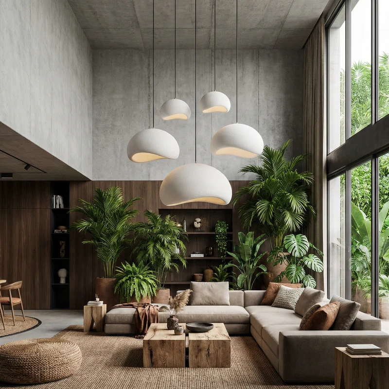 Minimalistisch Hanglampje Wabi Sabi Stijl Japanse Sfeerverlichting Eetkamer Woonkamer Hanglampen Scandinavische Verlichting Keukenlamp | Sansoti
