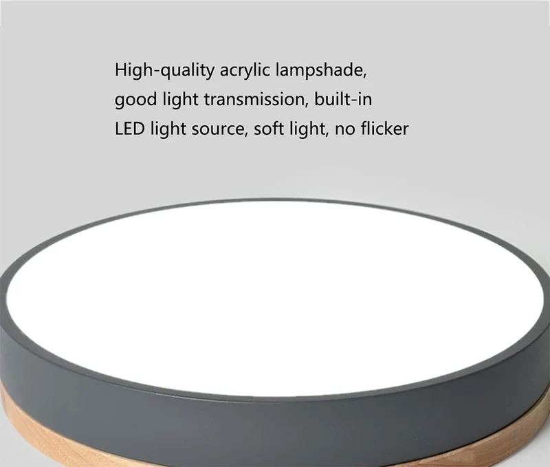 Ronde Plafondlamp met LED en Natuurlijk Hout — Scandinavisch Design met Dimfunctie | Sansoti