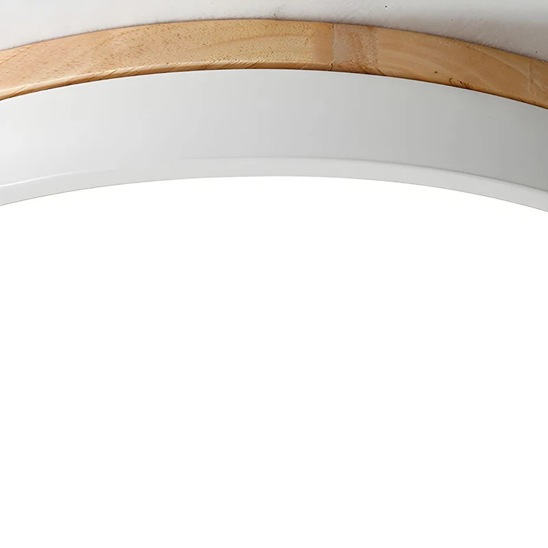 Ronde Plafondlamp met LED en Natuurlijk Hout — Scandinavisch Design met Dimfunctie | Sansoti