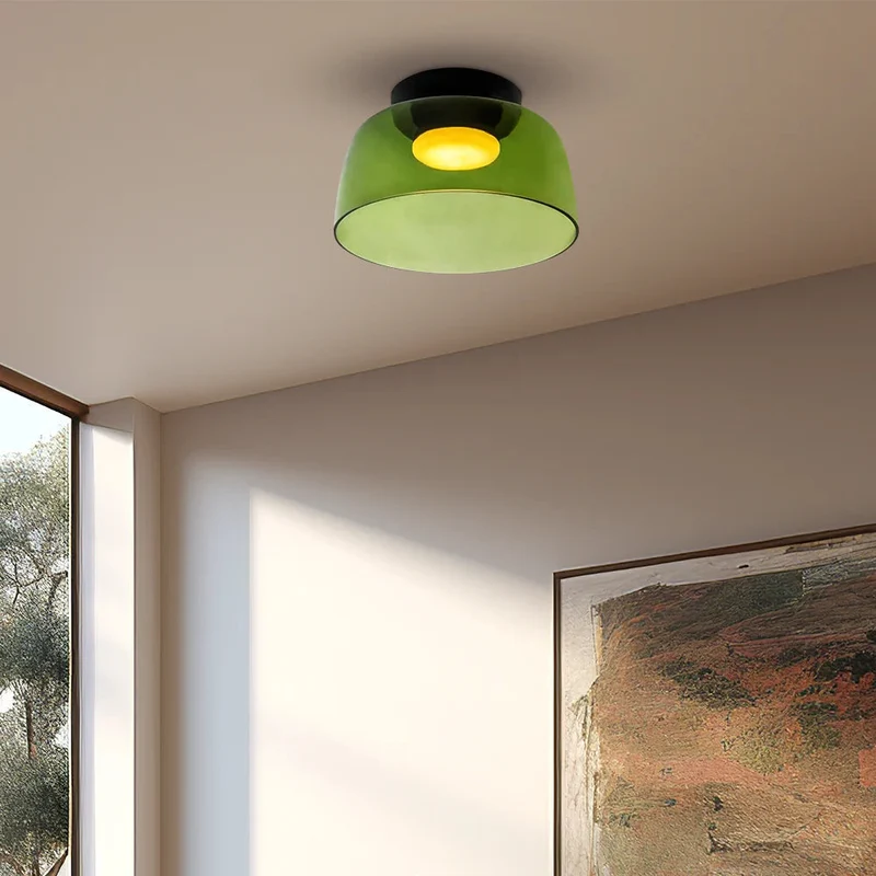 Design Glazen Plafondlamp met Gelaagde Structuur — Elegant Lichtspel voor Eetkamer, Woonkamer en Slaapkamer | Sansoti