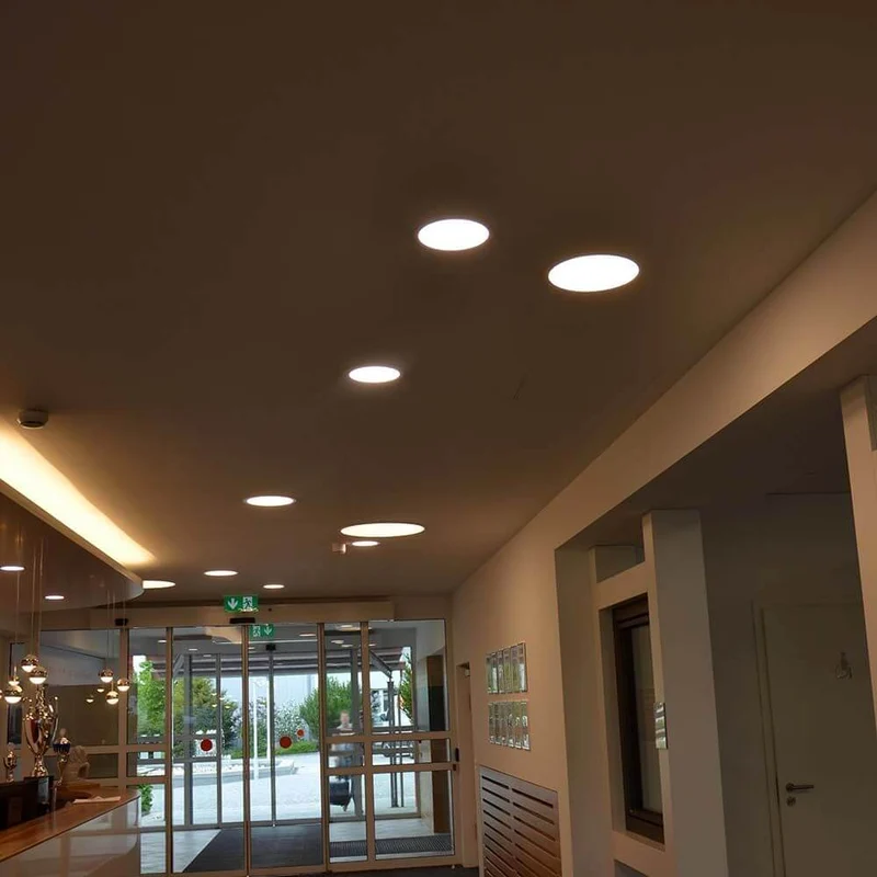 Indirektes Einbau LED-Panel 1030lm Ø 17,3cm Warm Weiß