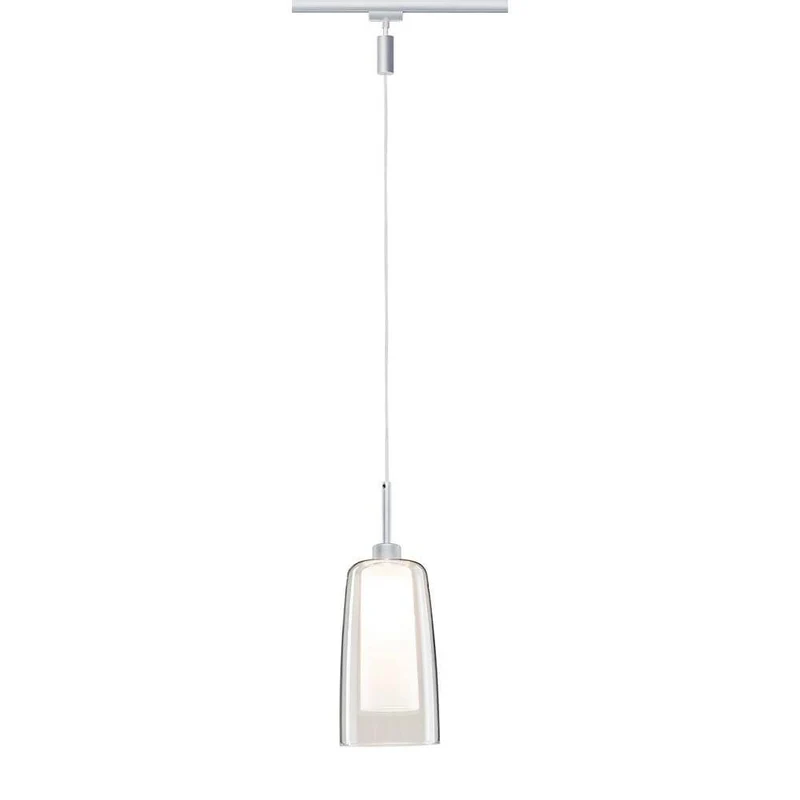URail LED Pendulum Arido II 1x5W GU10 Klar Satin Glas