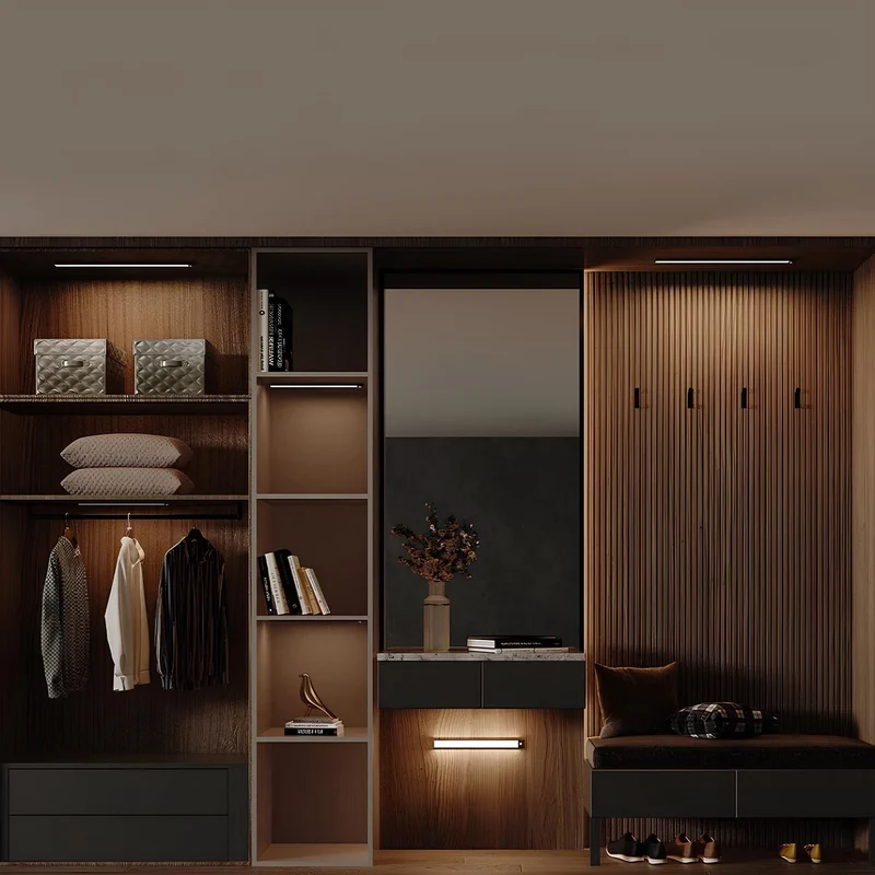 Oplaadbare Bewegingssensor LED Verlichting Draadloos Kleefmontage Nachtlampje Gang Kast Trap Automatische Sensor Slank Modern Design | Sansoti