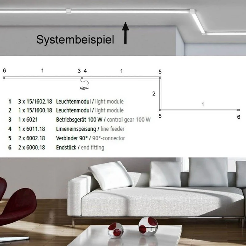 VIGO System LED-Linienmodul 100cm Alu-matt