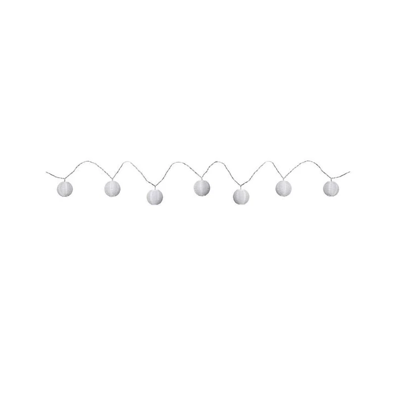 Akku LED Lampionkette IP44 3000K 7x1lm USB