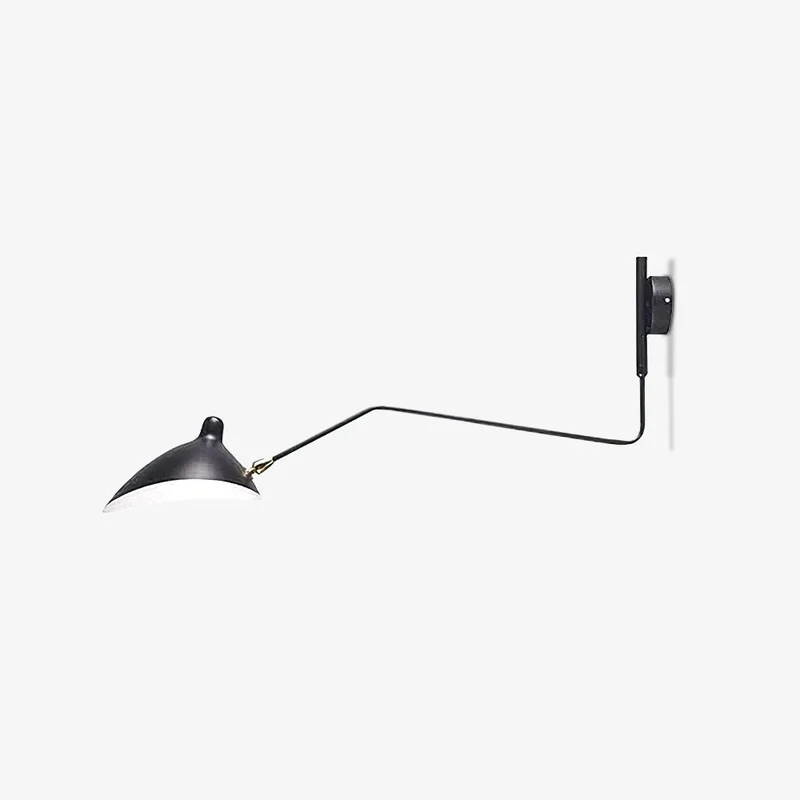 Wandlamp met Verstelbare Gelenkarm Zwart Modern Design voor Woonkamer Werkkamer Flur | Sansoti