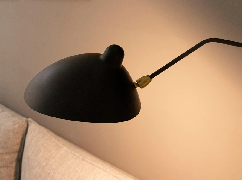 Wandlamp met Verstelbare Gelenkarm Zwart Modern Design voor Woonkamer Werkkamer Flur | Sansoti