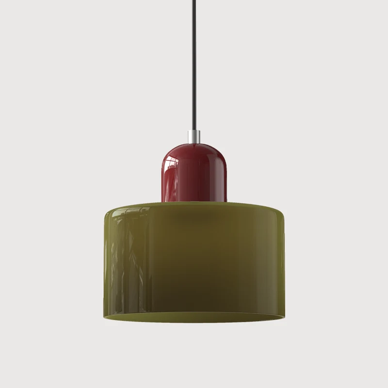 Glazen Hanglamp Bauhaus-Stijl Handgeweven Afwerking Eetkamer Woonkamer | Sansoti