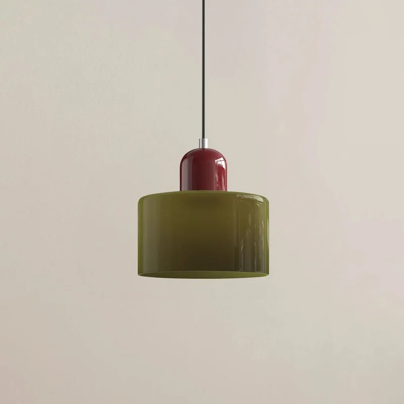 Glazen Hanglamp Bauhaus-Stijl Handgeweven Afwerking Eetkamer Woonkamer | Sansoti