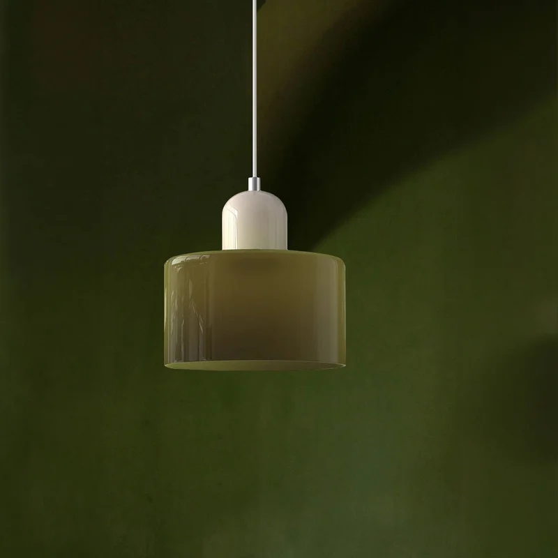 Glazen Hanglamp Bauhaus-Stijl Handgeweven Afwerking Eetkamer Woonkamer | Sansoti