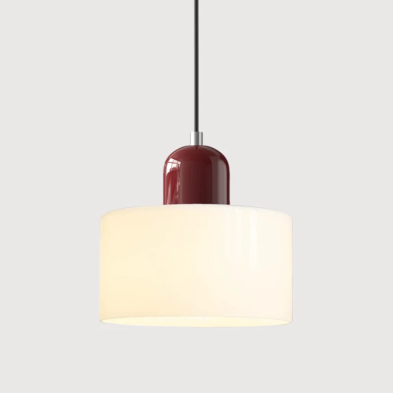 Glazen Hanglamp Bauhaus-Stijl Handgeweven Afwerking Eetkamer Woonkamer | Sansoti