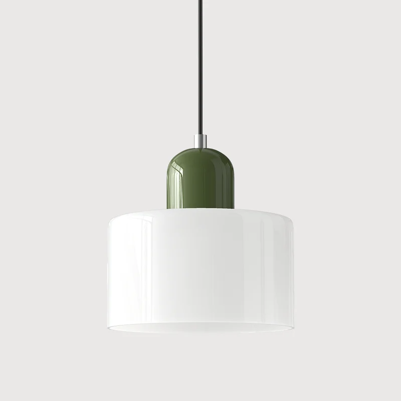Glazen Hanglamp Bauhaus-Stijl Handgeweven Afwerking Eetkamer Woonkamer | Sansoti