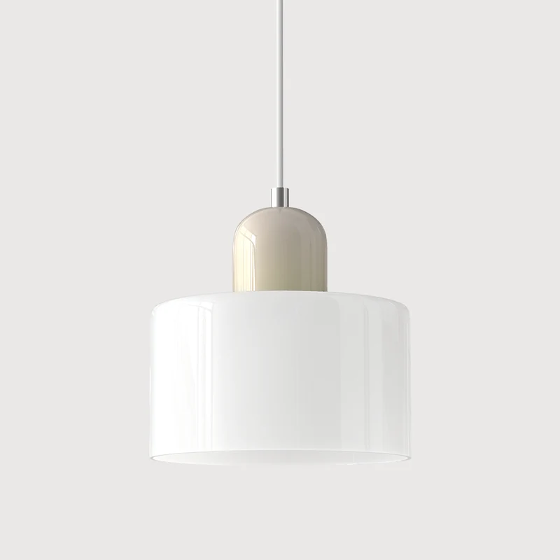 Glazen Hanglamp Bauhaus-Stijl Handgeweven Afwerking Eetkamer Woonkamer | Sansoti