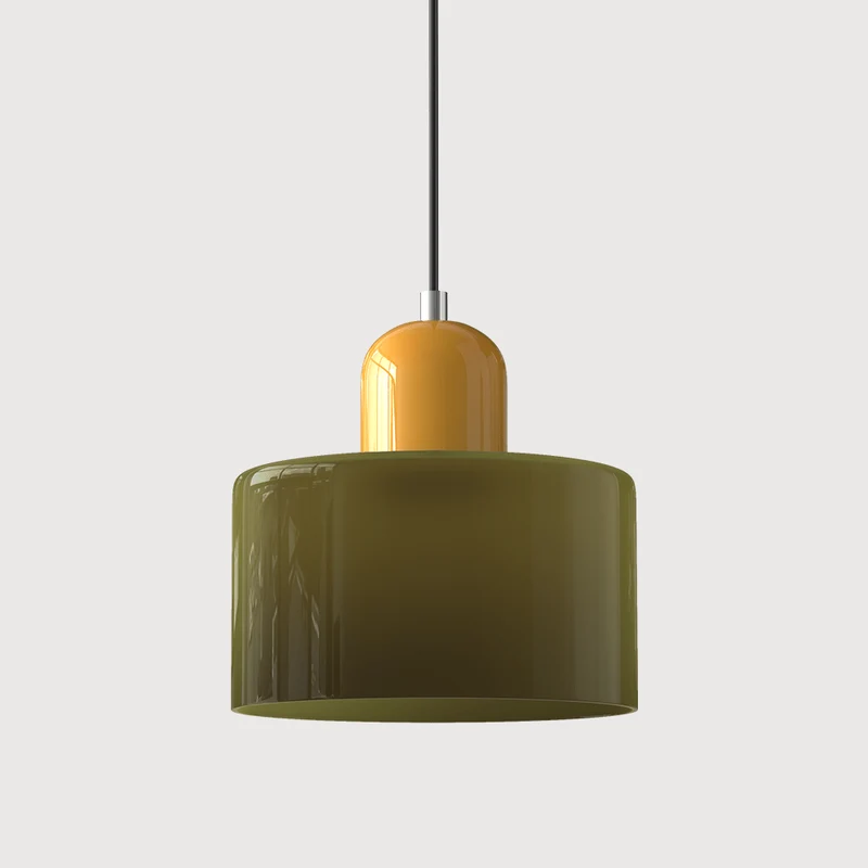 Glazen Hanglamp Bauhaus-Stijl Handgeweven Afwerking Eetkamer Woonkamer | Sansoti
