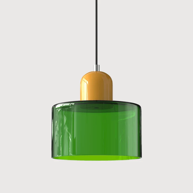 Glazen Hanglamp Bauhaus-Stijl Handgeweven Afwerking Eetkamer Woonkamer | Sansoti