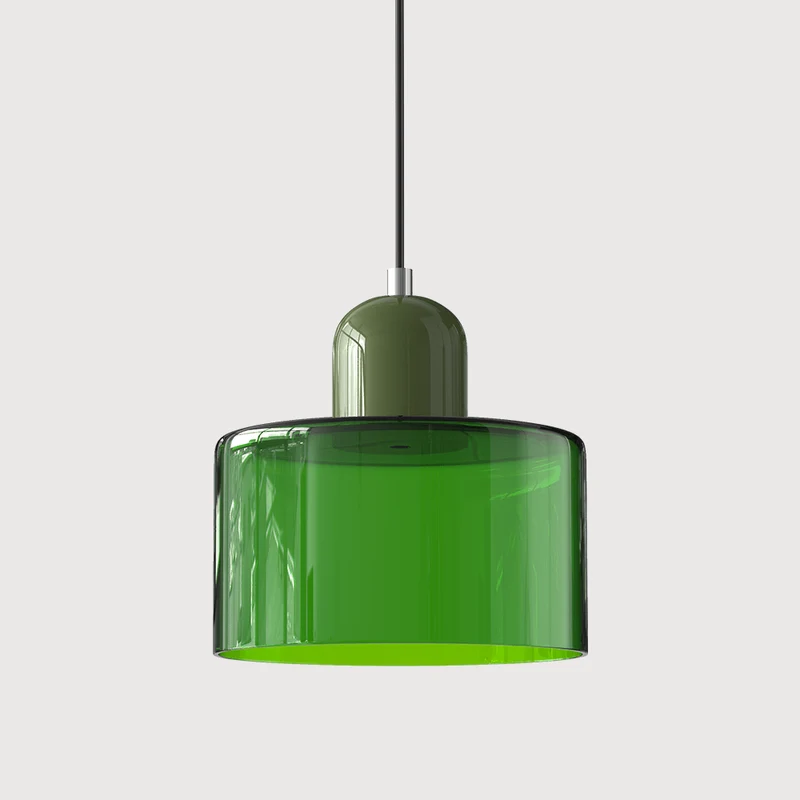 Glazen Hanglamp Bauhaus-Stijl Handgeweven Afwerking Eetkamer Woonkamer | Sansoti