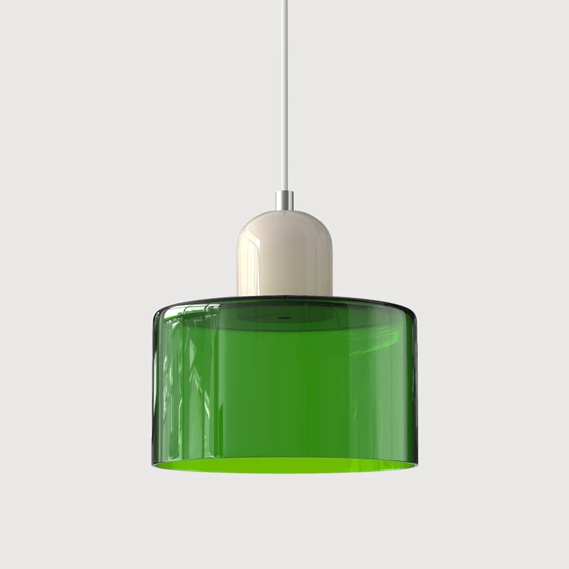 Glazen Hanglamp Bauhaus-Stijl Handgeweven Afwerking Eetkamer Woonkamer | Sansoti