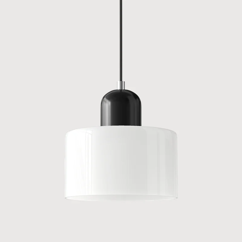 Glazen Hanglamp Bauhaus-Stijl Handgeweven Afwerking Eetkamer Woonkamer | Sansoti
