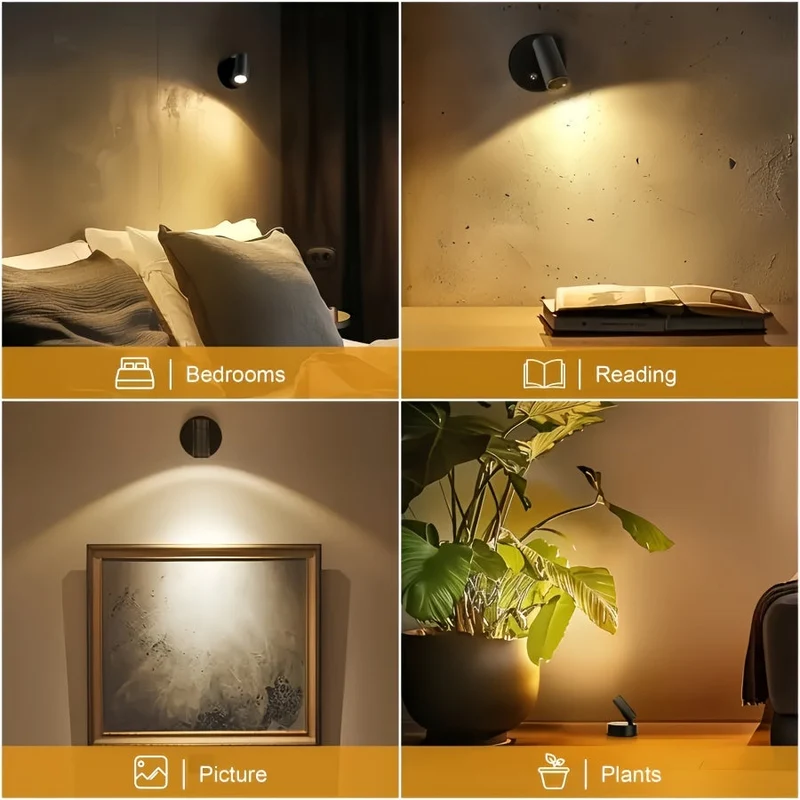Dimbare LED Accentverlichting met Oplaadbare Accu – Draadloze Spotlamp voor Sfeerverlichting | Sansoti