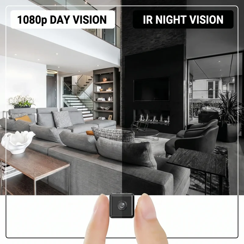 Draadloze WiFi Beveiligingscamera 1080P Full HD Weerbestendig App-Bestuurd Binnen Buiten Compacte Bewakingscamera Bewegingsdetectie Nachtzicht | Sansoti
