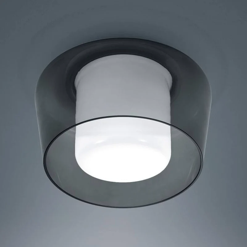 Canio Glas Deckenleuchte Ø 26cm Rauchglas