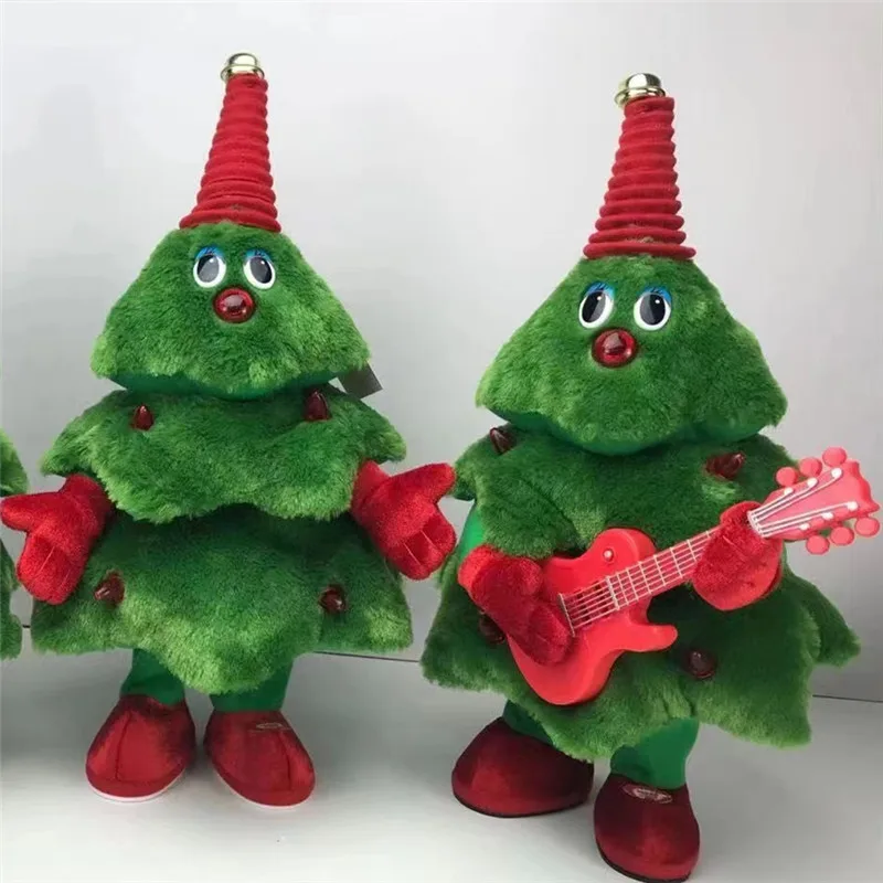 Dansende Kerstboom Knuffel met Muziek en Beweging - Groen Pluche Speelgoed - 35cm Interactieve Kerstdecoratie - Zingende Boom voor Kinderen en Volwassenen | Sansoti