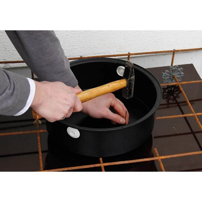 Individuelle Leuchten-Einbaudose XXL Ø 310mm für Betonbau