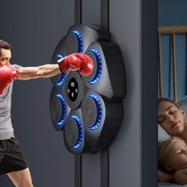 Interactieve Muziek Bokstrainer met Targeting en Ritmebesturing voor Thuis Cardio en Coördinatie | Sansoti