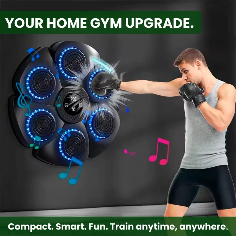 Interactieve Muziek Bokstrainer met Targeting en Ritmebesturing voor Thuis Cardio en Coördinatie | Sansoti