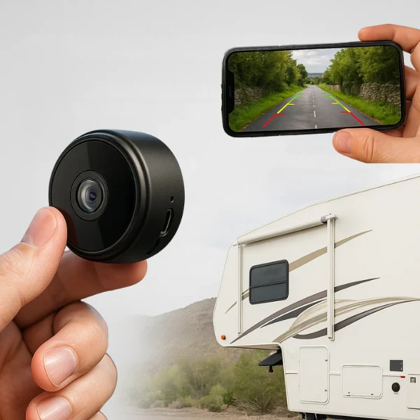 Draadloze HD Achteruitrijcamera voor Camper, Truck en Aanhanger met Nachtzicht | Waterdicht | Eenvoudige Installatie | Infrarood Nachtzicht | Draadloos Ontwerp | Sansoti