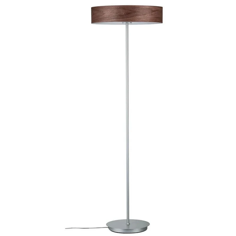 Neordic Liska Holz Stehleuchte 3-flammig Chrom