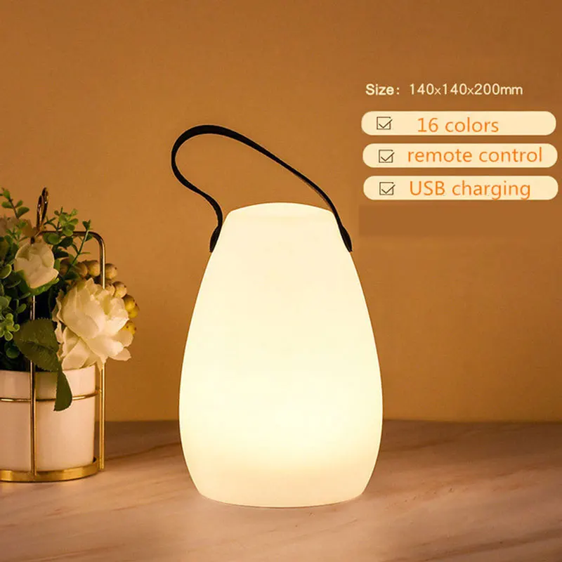 Draadloze Outdoor Lamp Oplaadbaar met Afstandsbediening | 8 Kleuren Dimbaar voor Tuin en Terras | Sansoti